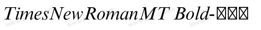TimesNewRomanMT Bold字体转换